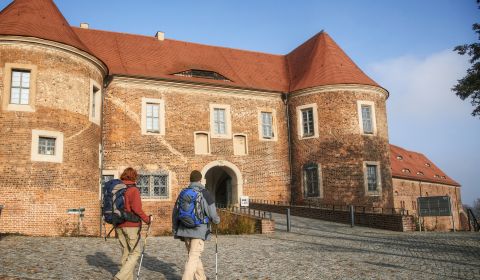 Burg Eisenhardt, Hoher Fläming, Bad Belzig, Wanderer